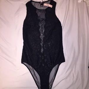 vs black lace teddy one piece suit